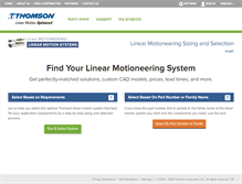Tablet Screenshot of linearmotioneering.com
